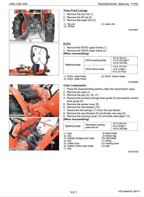 kubota l3400 parts diagram