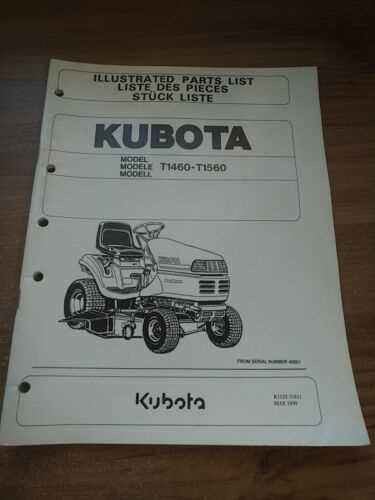 kubota t1560 parts diagram