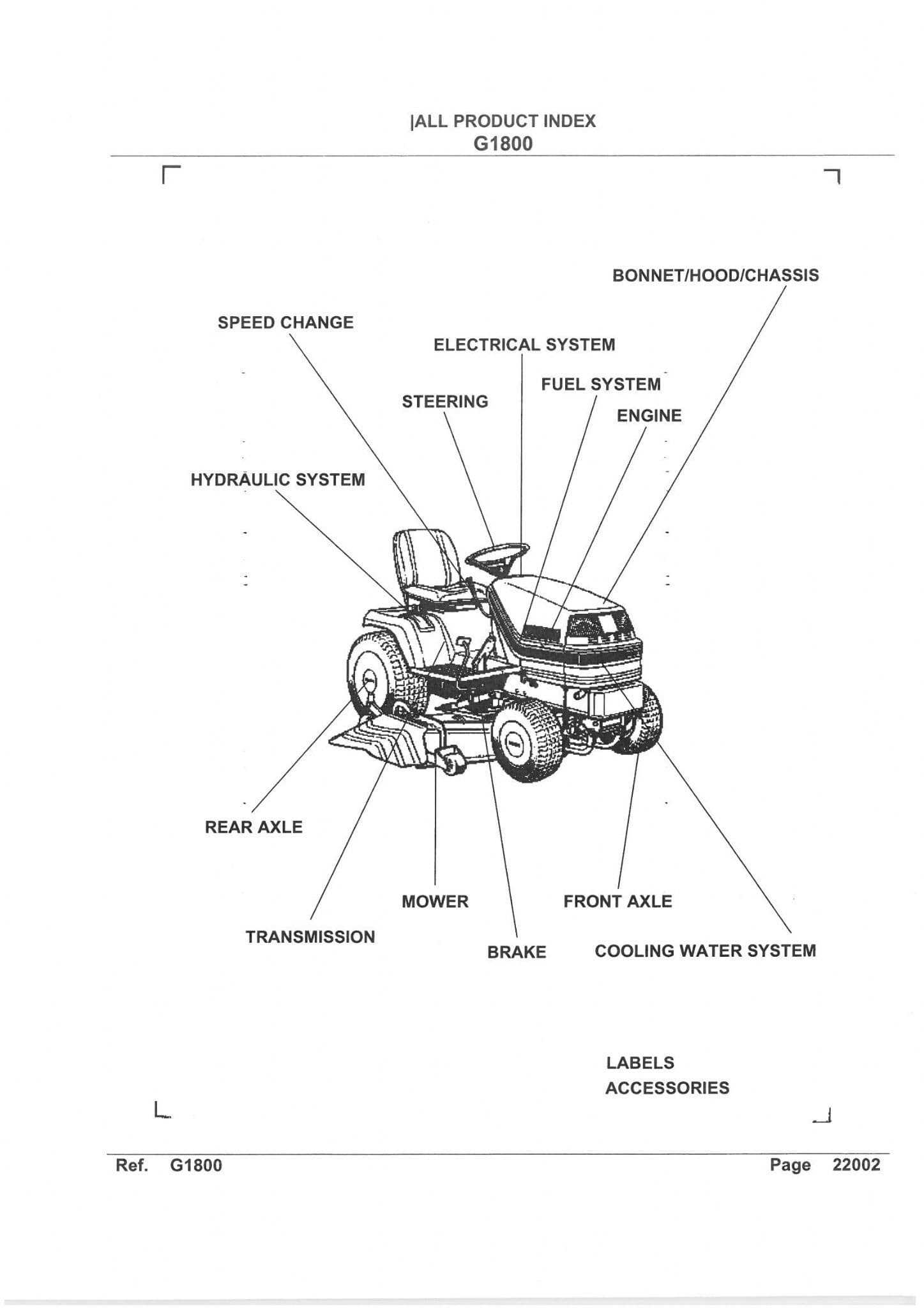 kubota tg1860g parts diagram