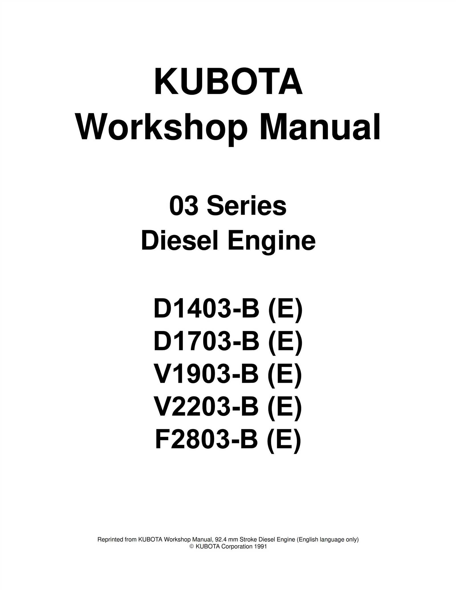 kubota v2203 parts diagram