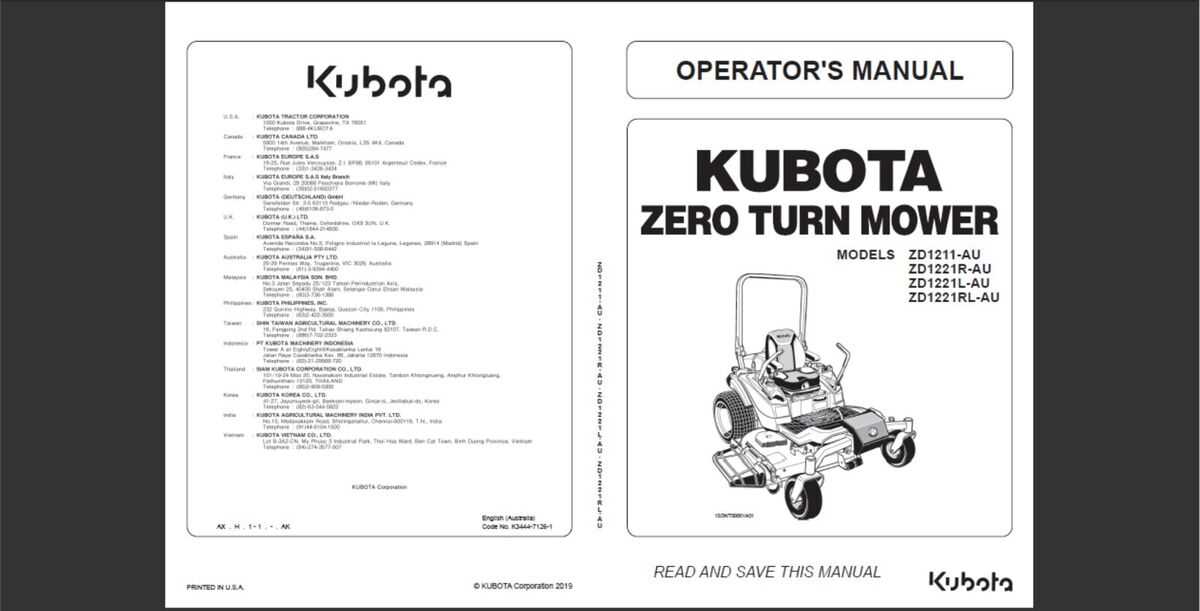 kubota zd1211 deck parts diagram