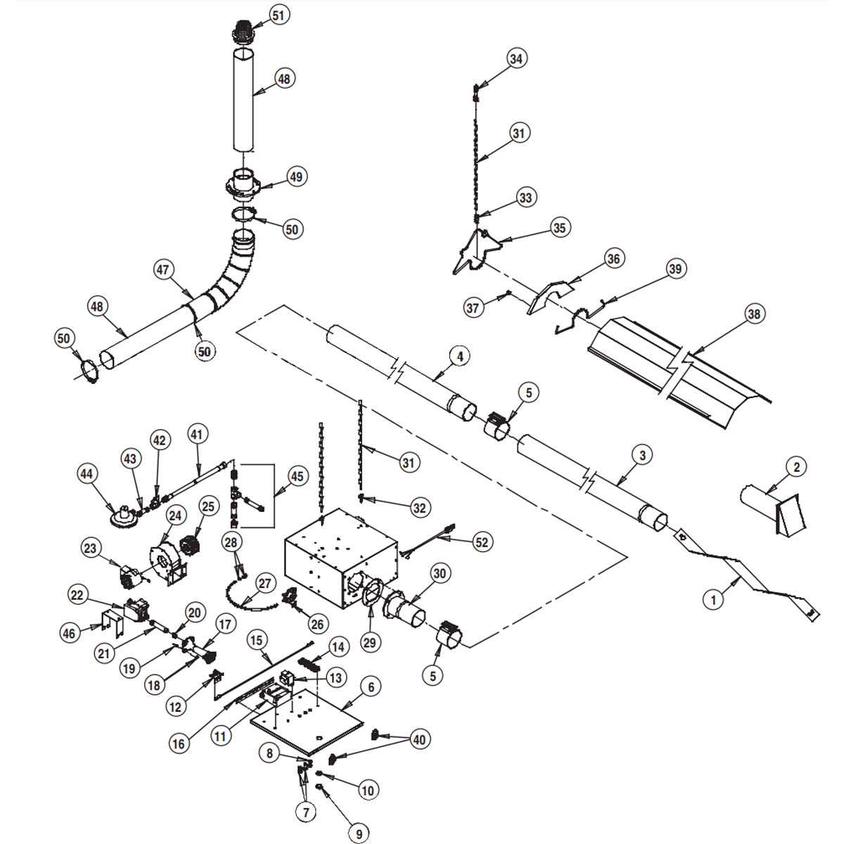 l.b. white heater parts diagram