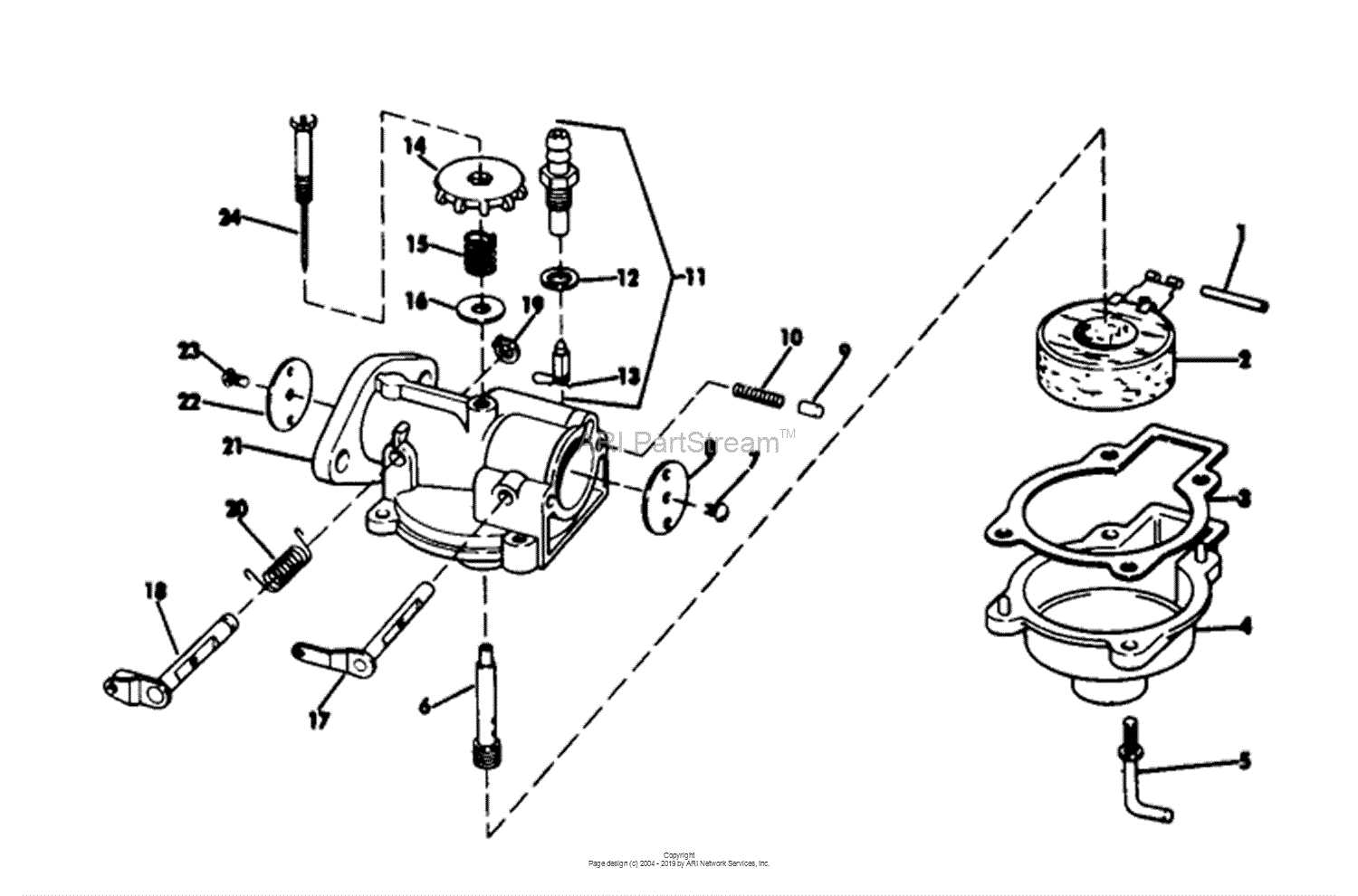 lawn mower carburetor parts diagram