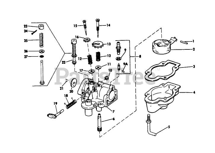 lawn mower carburetor parts diagram