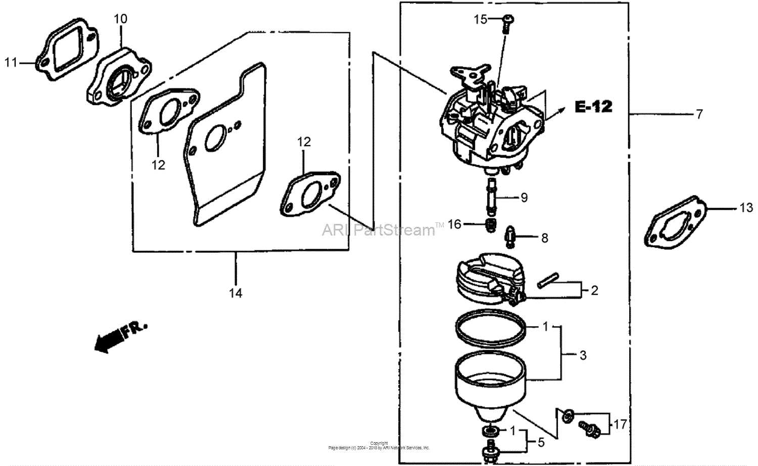 lawn mower carburetor parts diagram