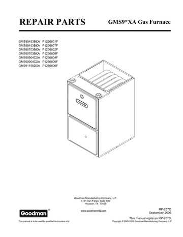 goodman gms90904cxa parts diagram