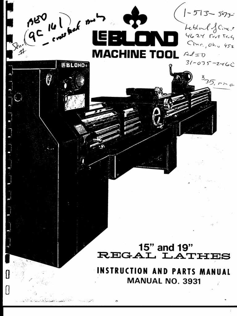 leblond lathe parts diagram