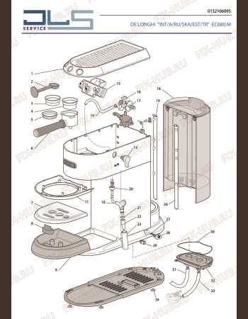 delonghi ec680m parts diagram