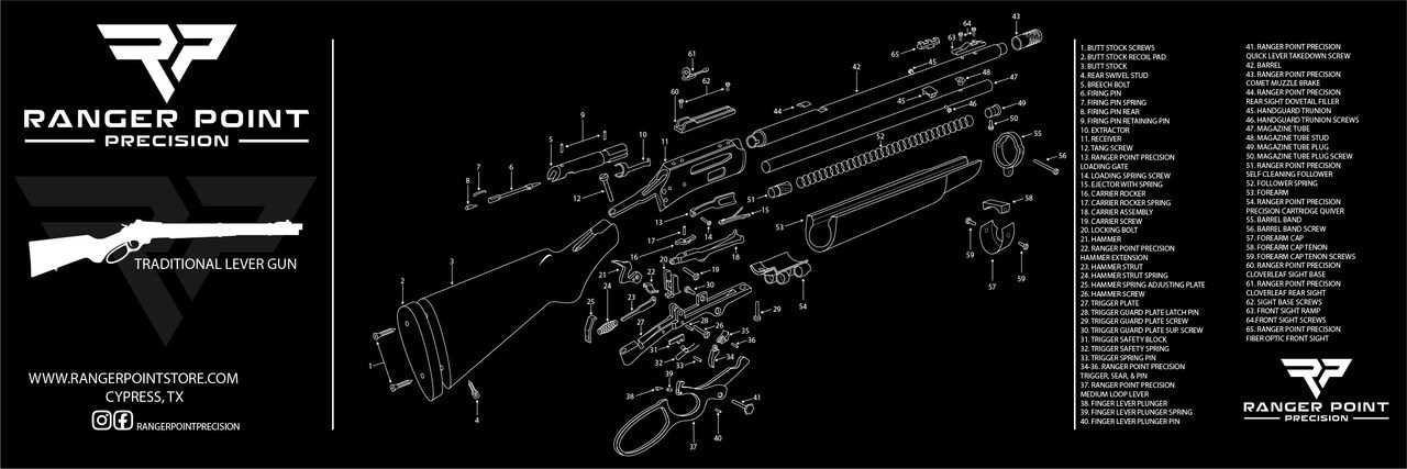lever action henry rifle parts diagram