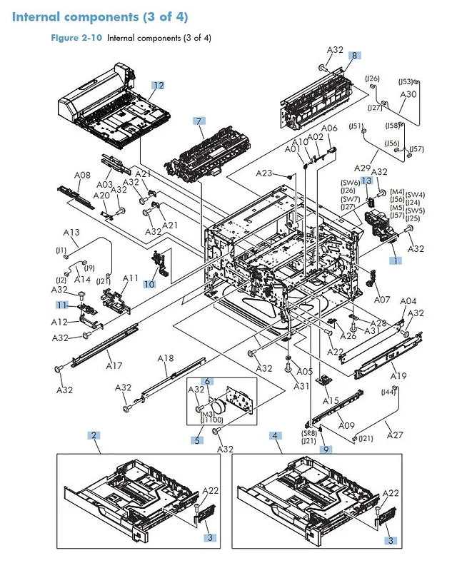 lexmark printer parts diagram