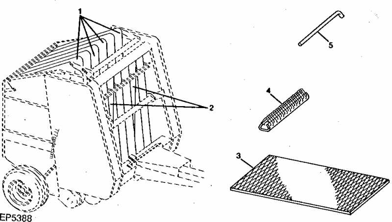 john deere 385 baler parts diagram