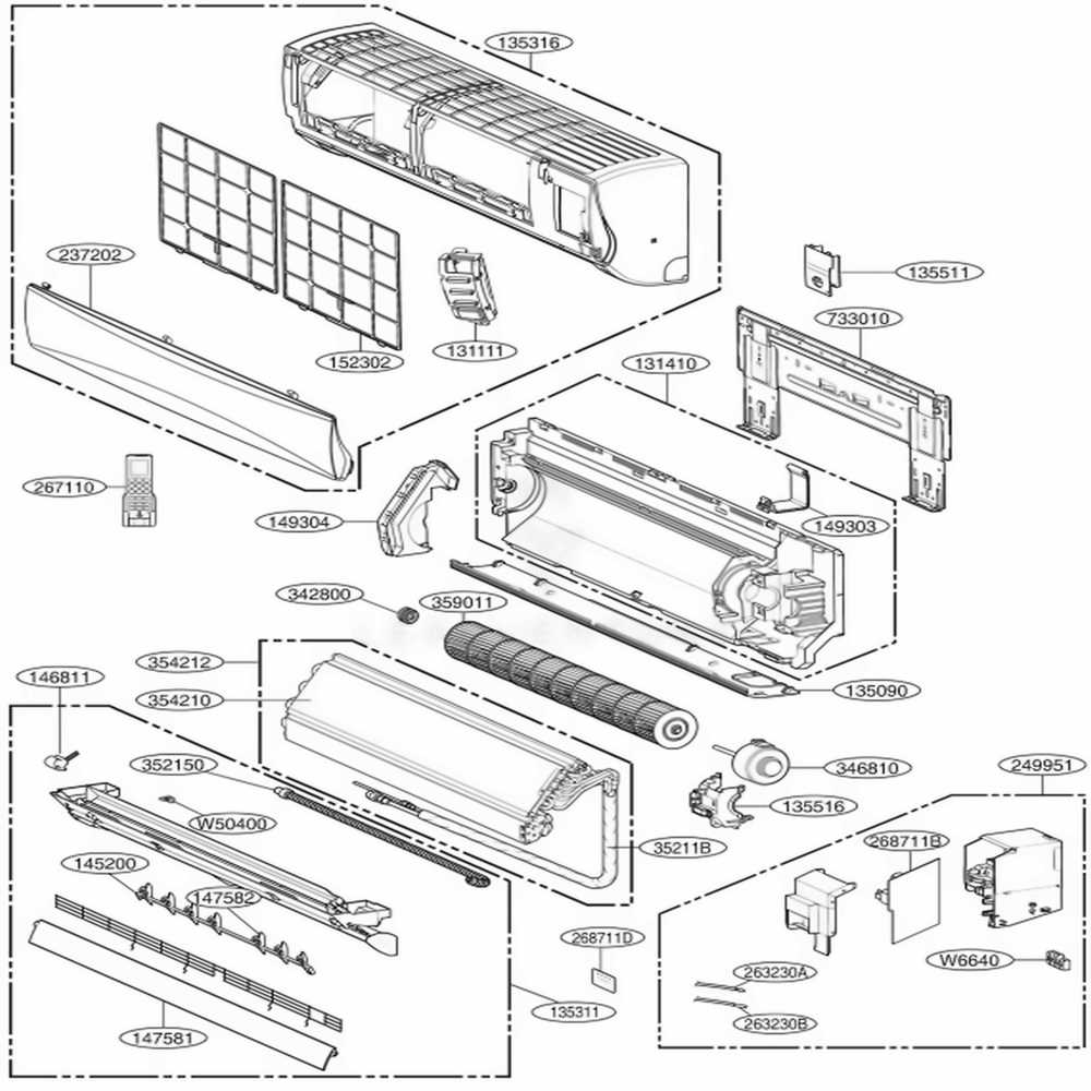 lg air conditioner parts diagram