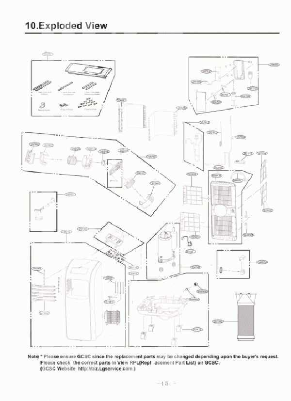 lg air conditioner parts diagram