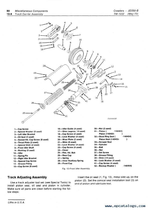 john deere 350 crawler parts diagram