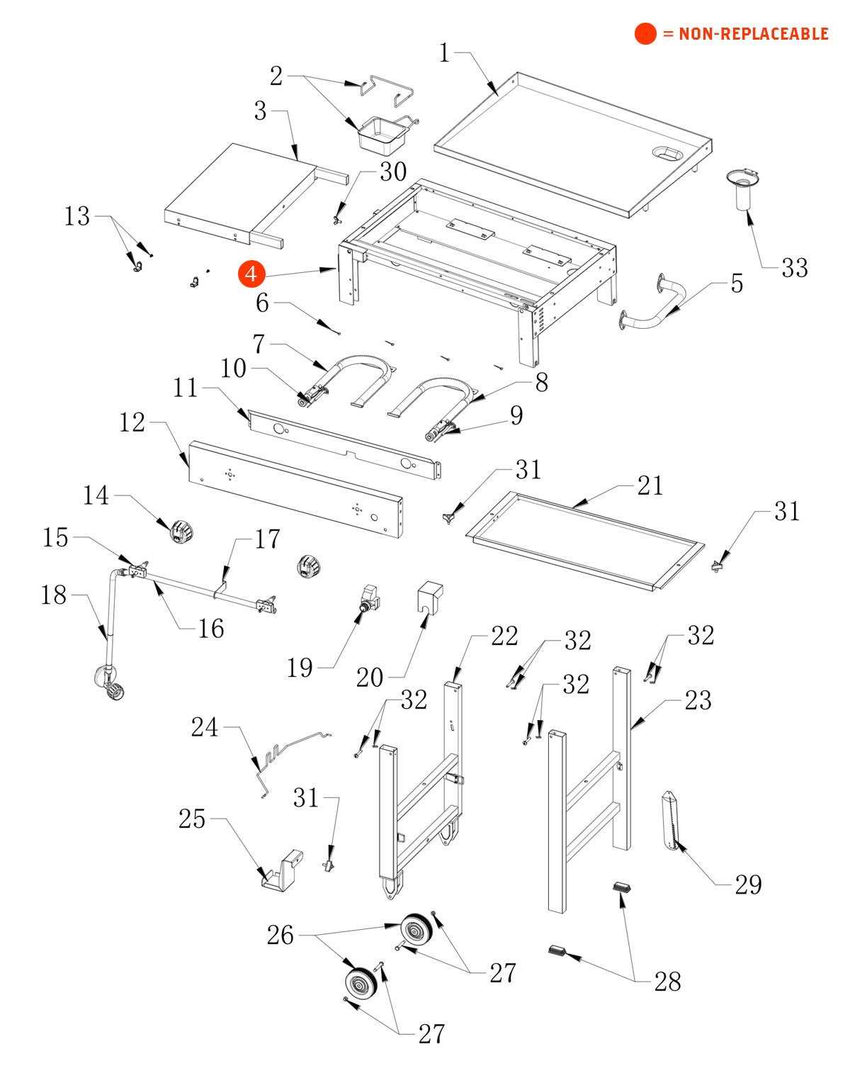 kenmore grill parts diagram