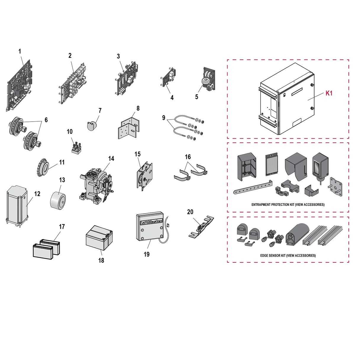 liftmaster la400 parts diagram