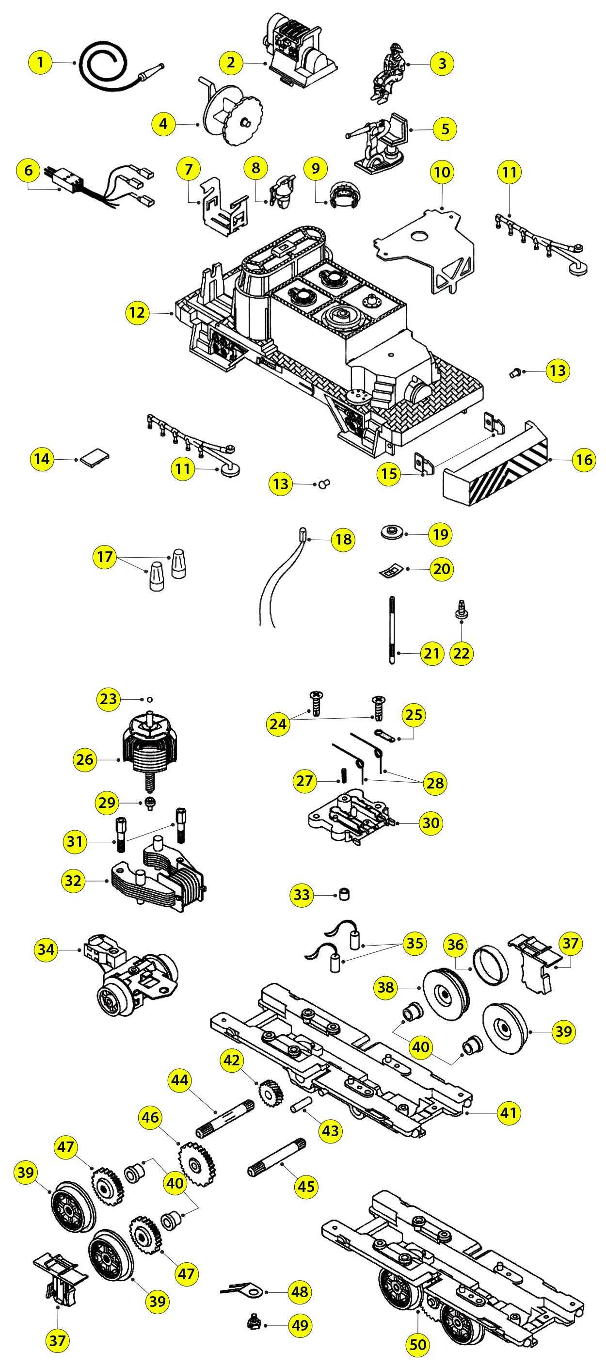 lionel train parts diagram