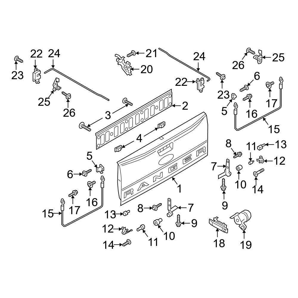 ford ranger body parts diagram