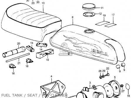 honda atc 70 parts diagram