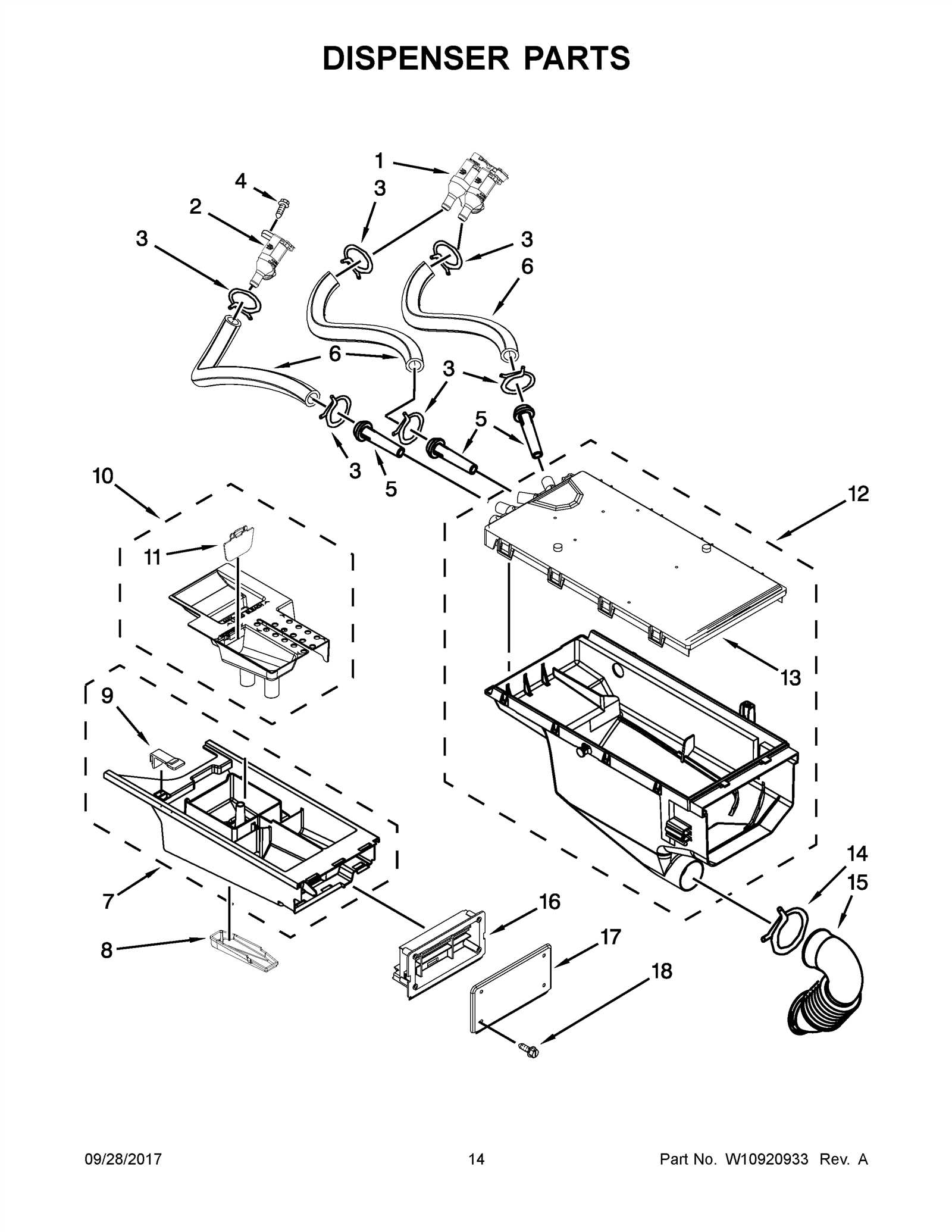 kenmore stackable washer dryer parts diagram