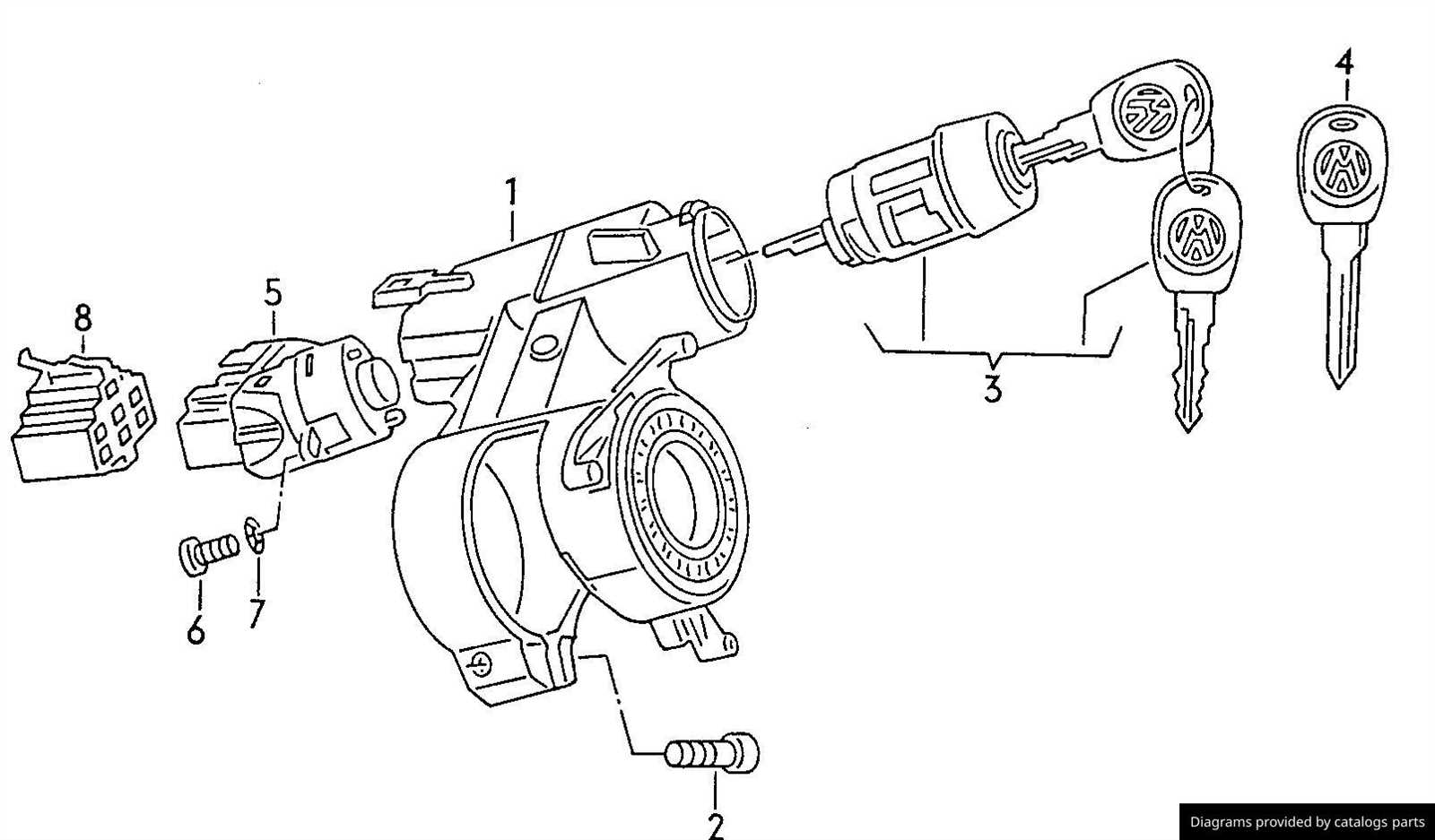 lock cylinder parts diagram