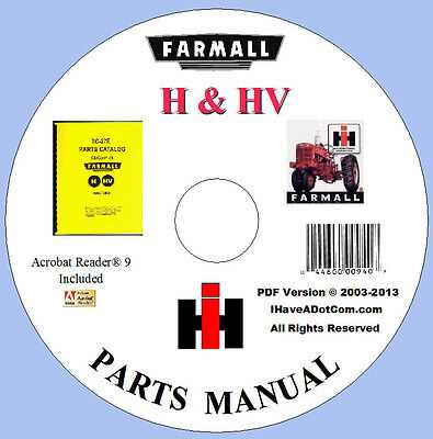 farmall h parts diagram