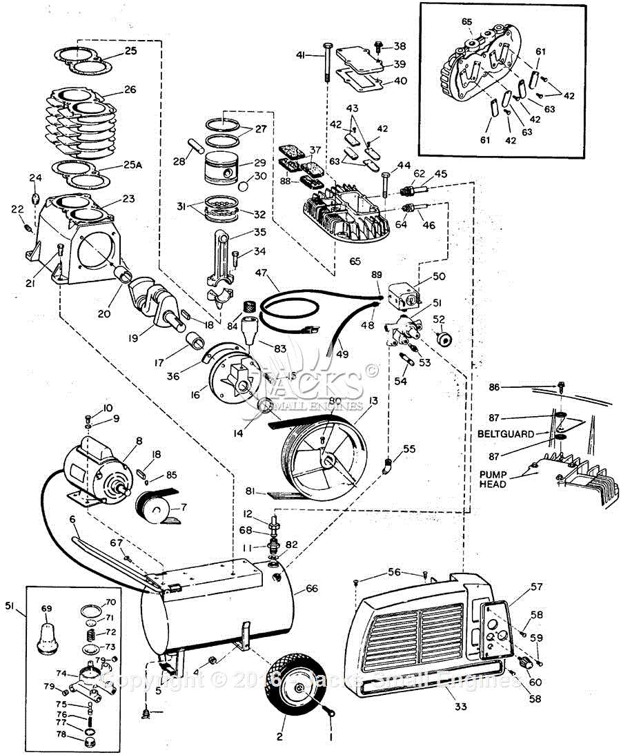 air compressor pump parts diagram