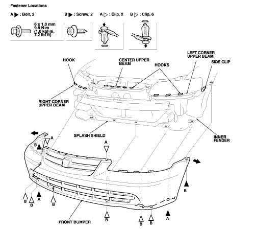 2001 honda accord parts diagram