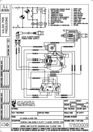 gaggia parts diagram