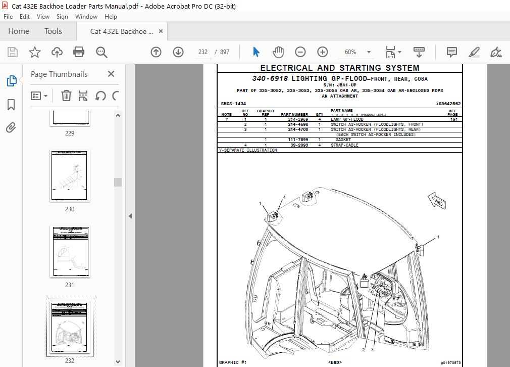 cat backhoe parts diagram