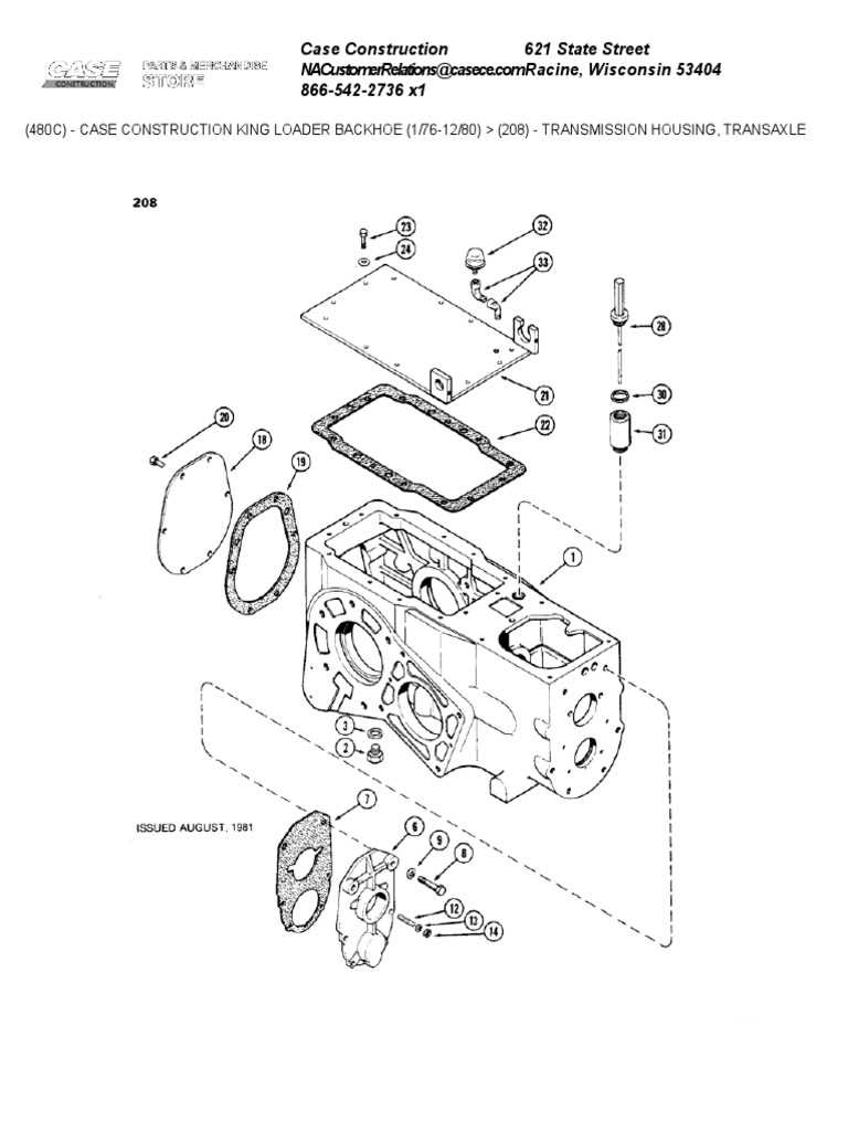 case 480c backhoe parts diagram