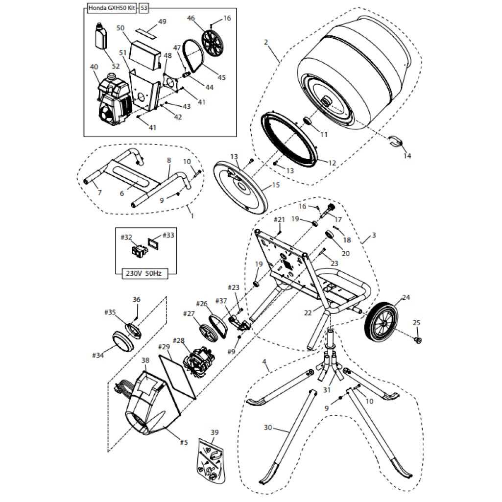 belle mixer parts diagram