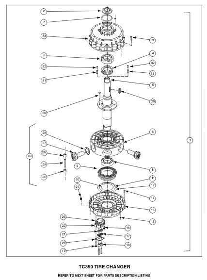 hunter tc3500 parts diagram