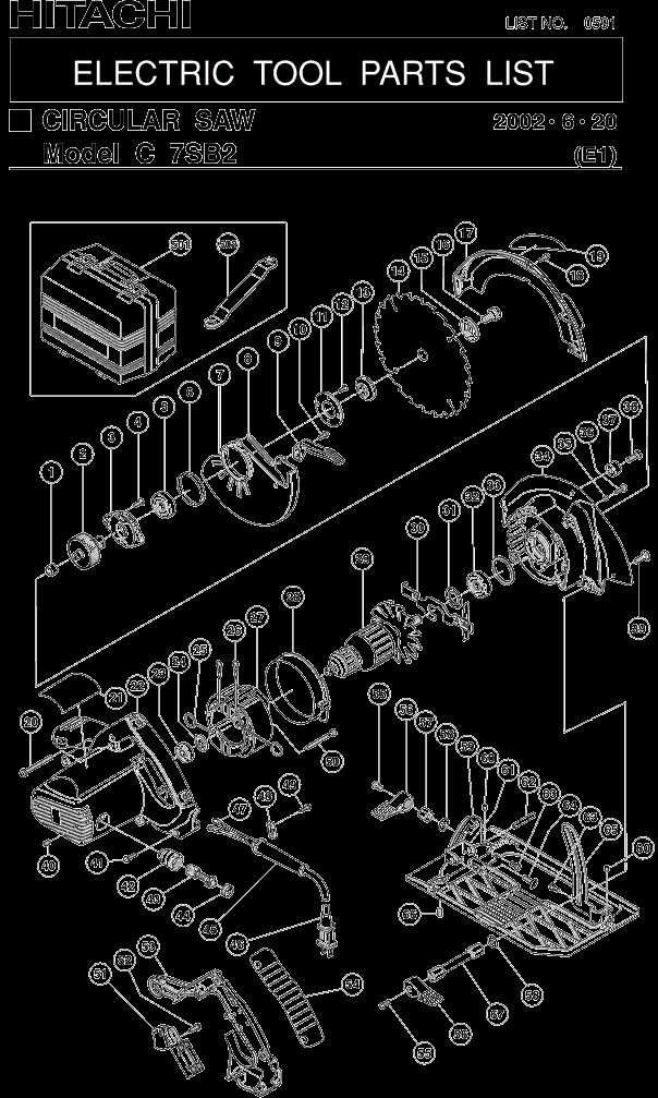 makita circular saw parts diagram