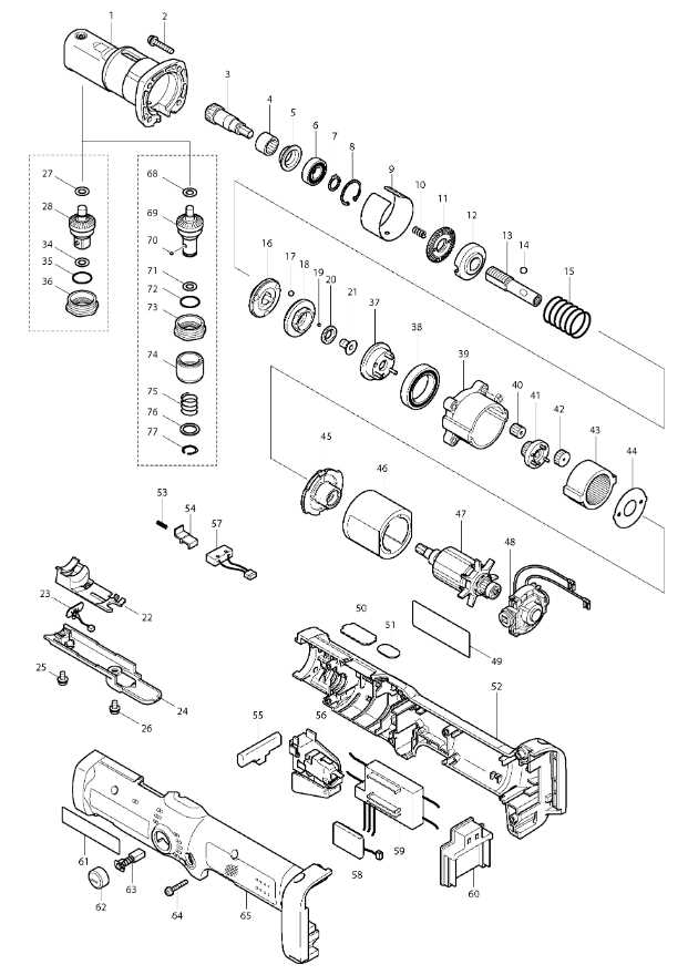 makita dhr242 parts diagram