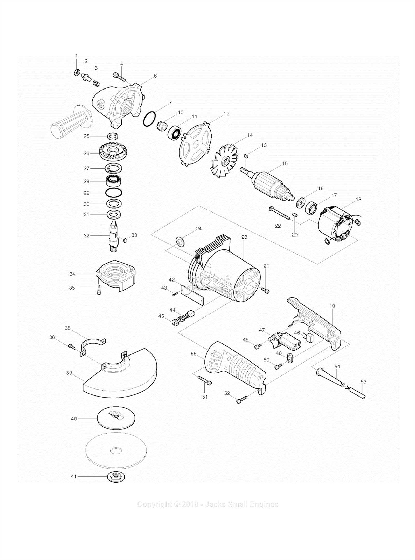 makita grinder parts diagram