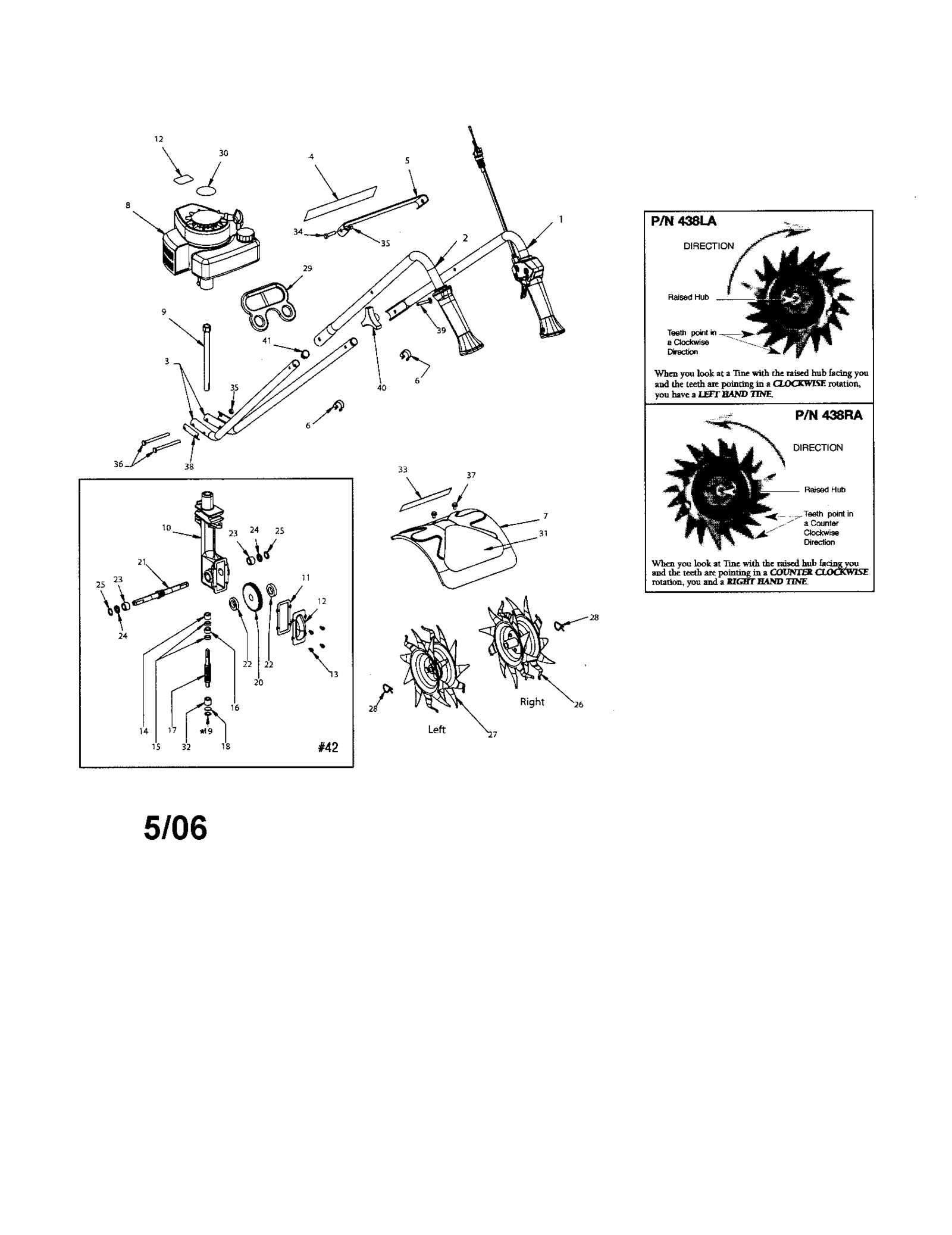 mantis 20 tiller parts diagram