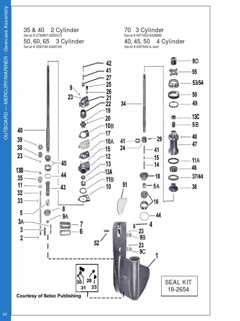 mariner 40 hp outboard parts diagram