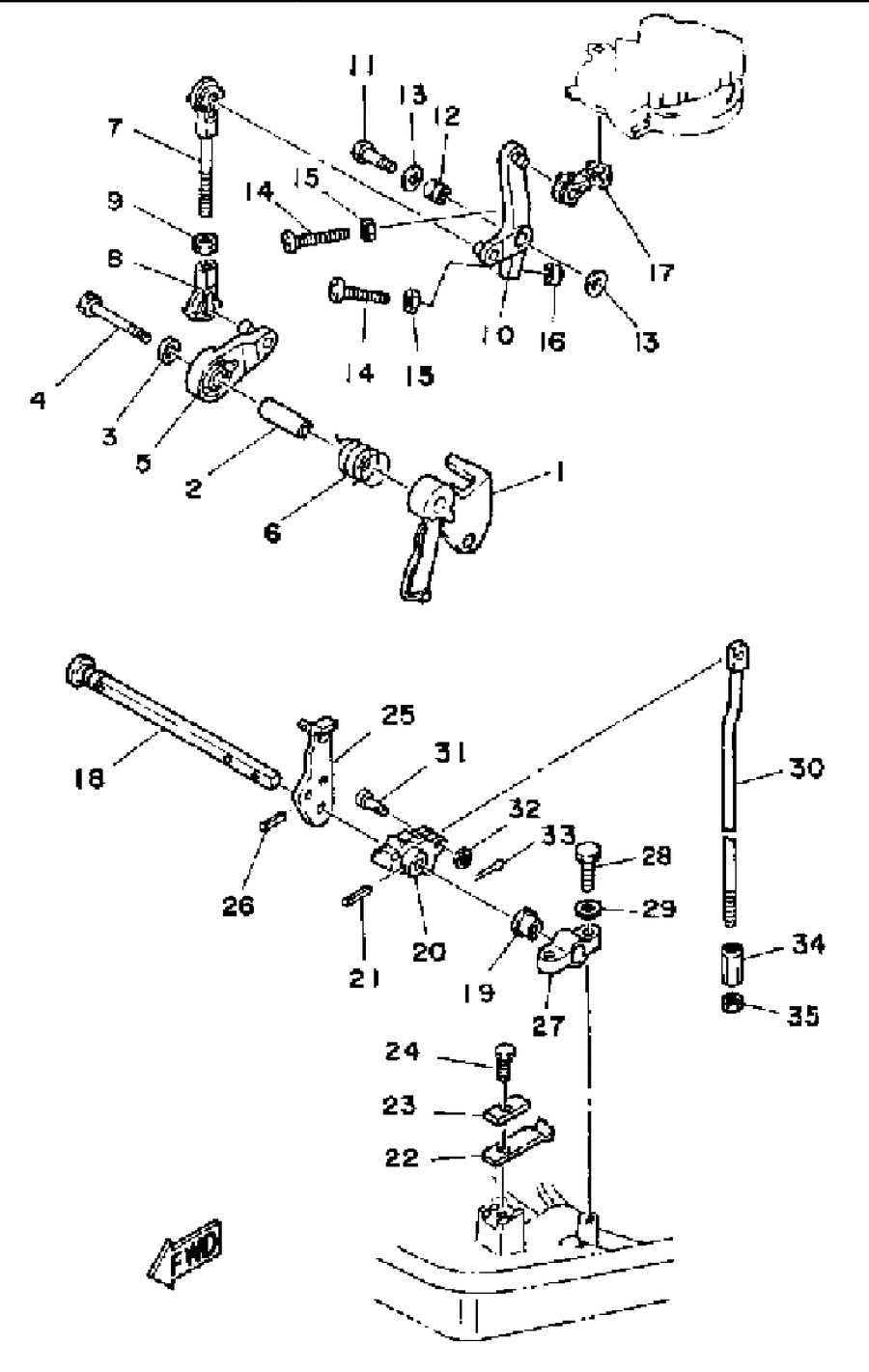 mariner 40 hp outboard parts diagram