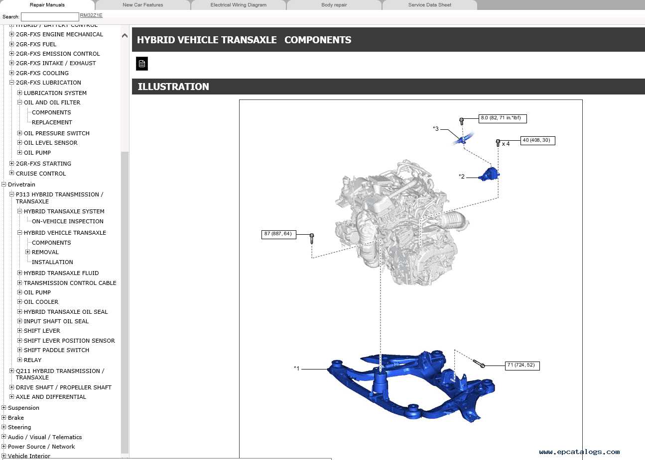 lexus rx450h parts diagram