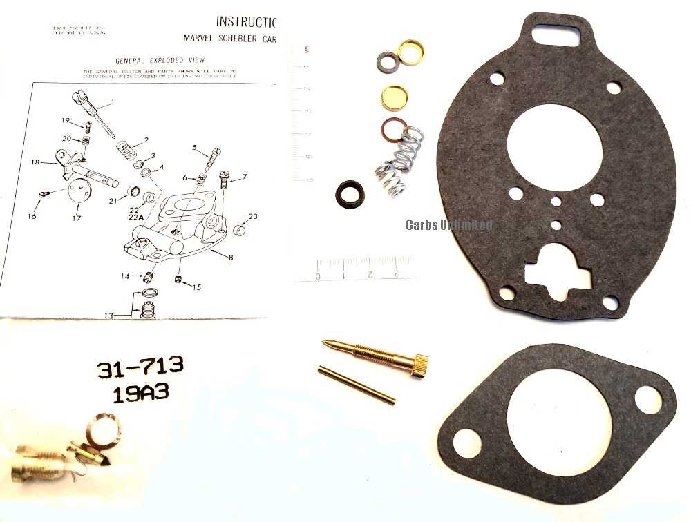 marvel schebler carburetor parts diagram