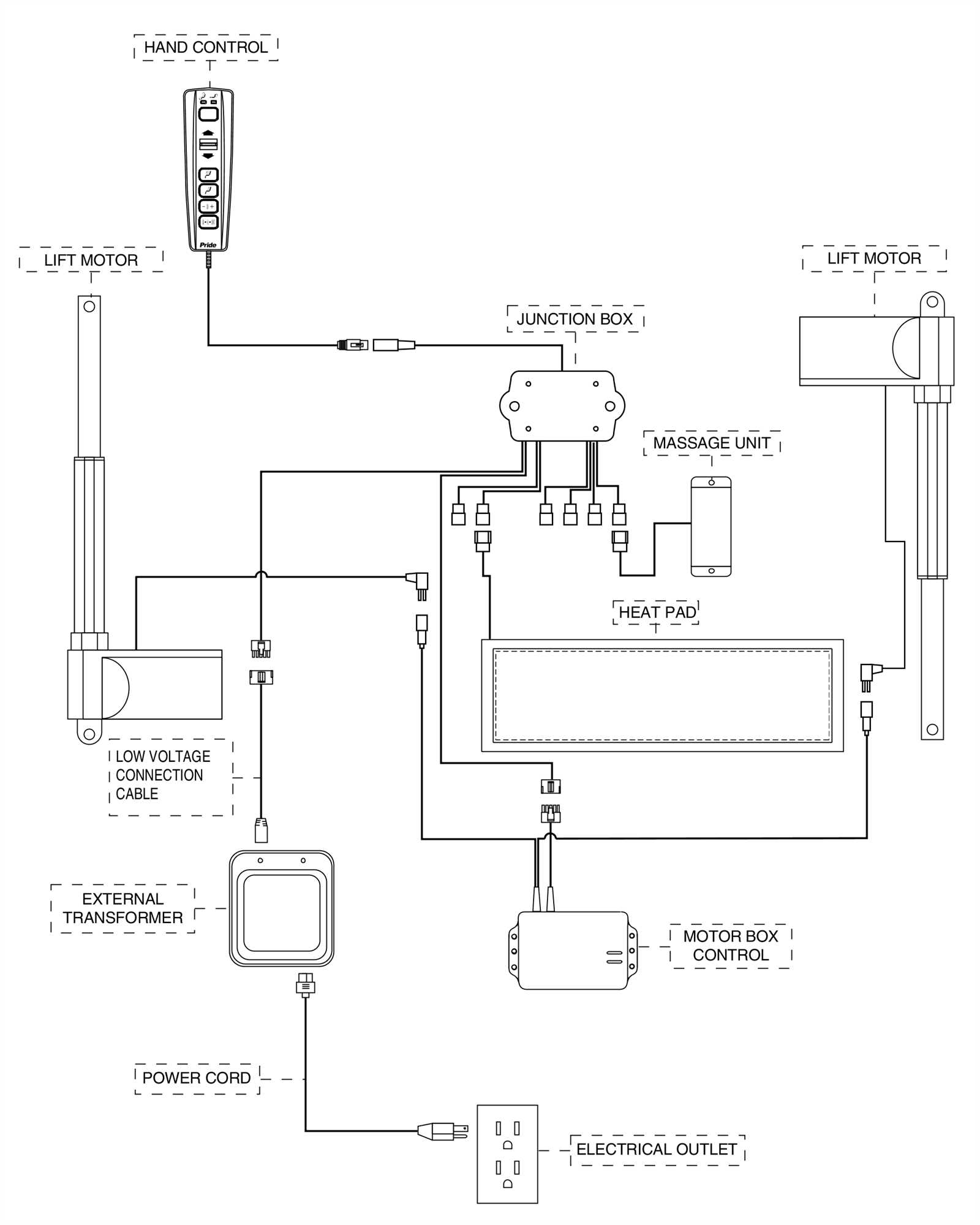 massage chair parts diagram