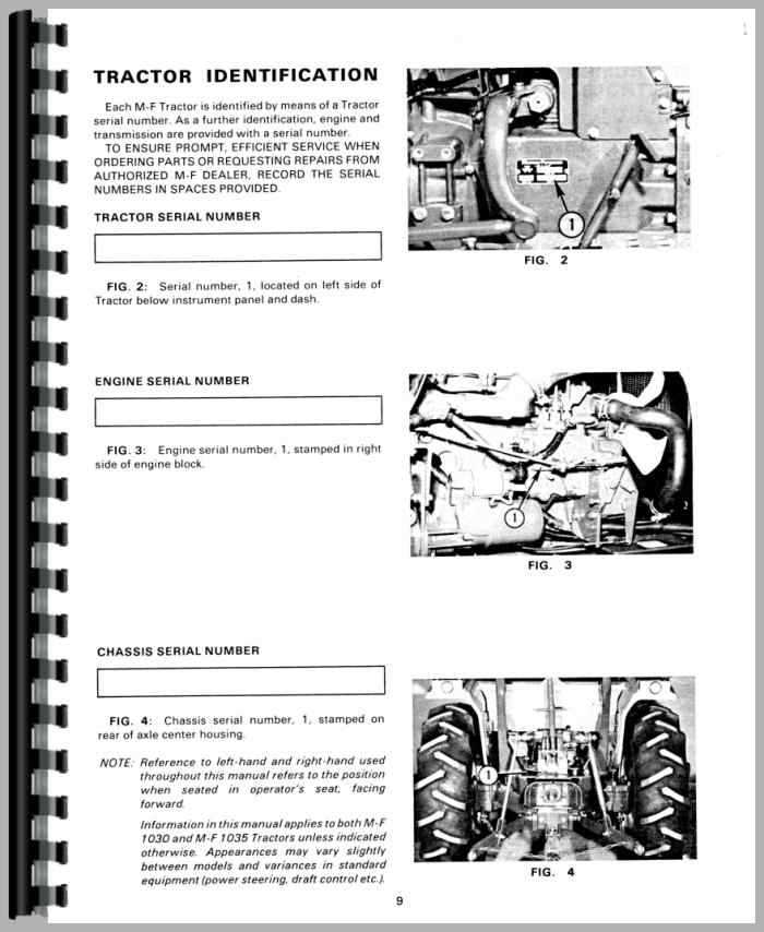 massey ferguson 1035 parts diagram