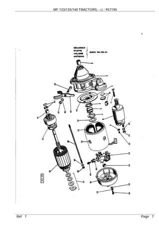 massey ferguson 135 tractor parts diagram