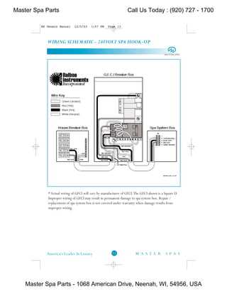 master spa parts diagram