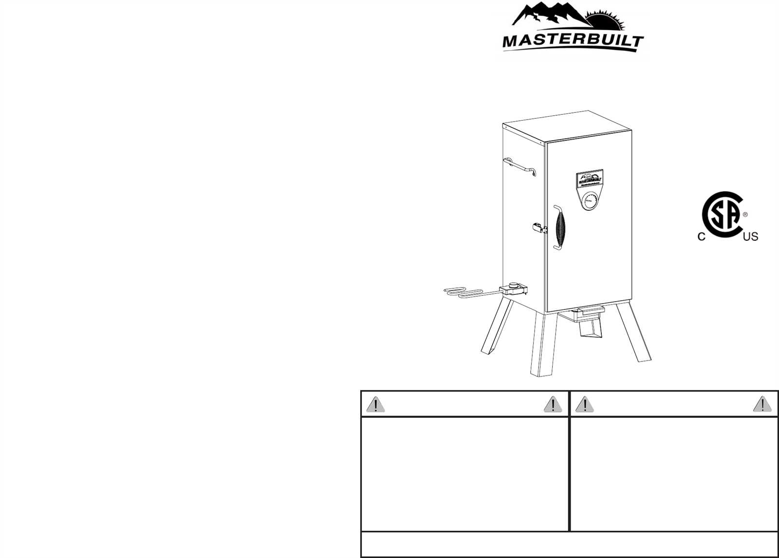 masterbuilt electric smoker parts diagram