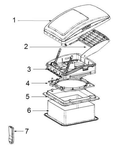 maxxair fan parts diagram