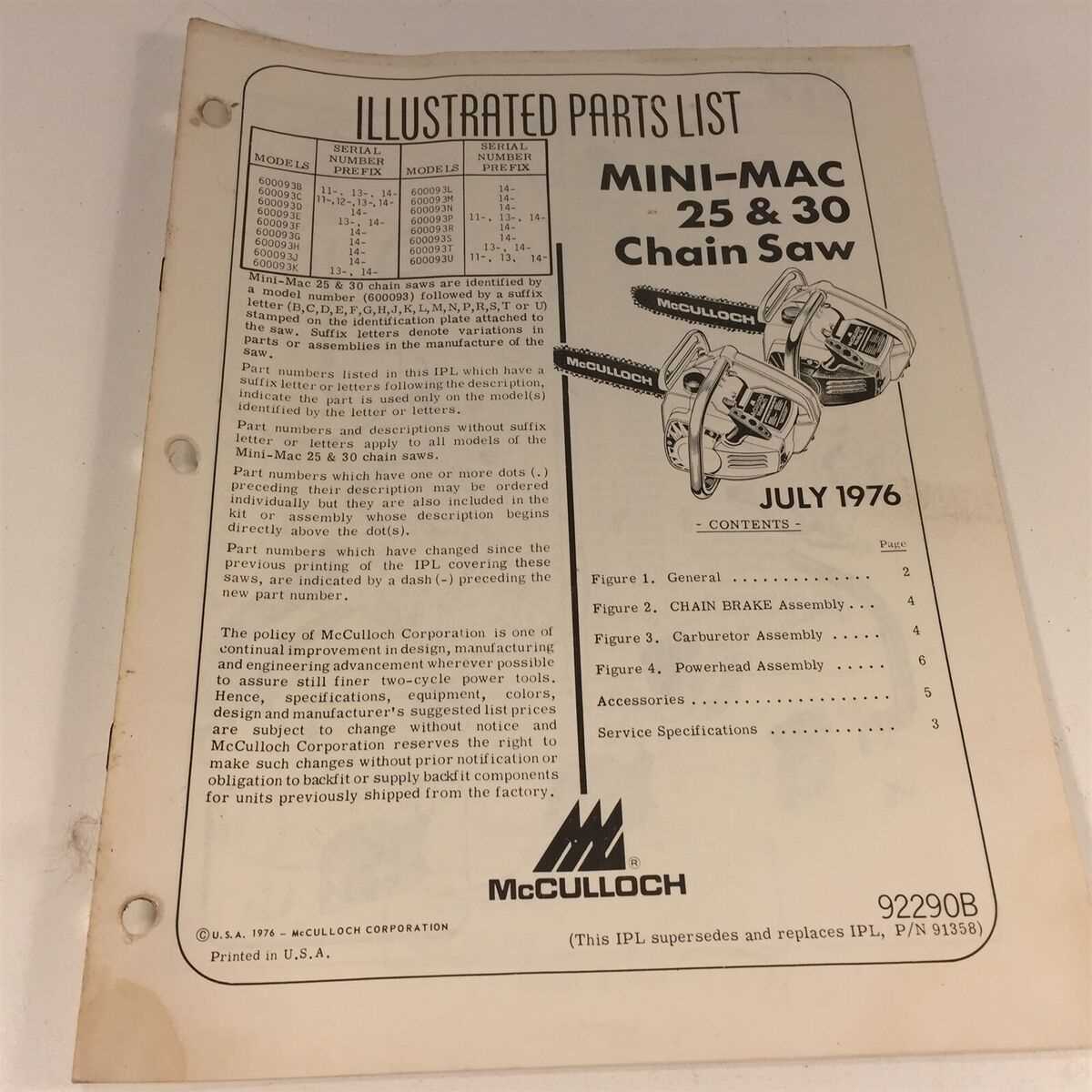 mcculloch mac 110 chainsaw parts diagram