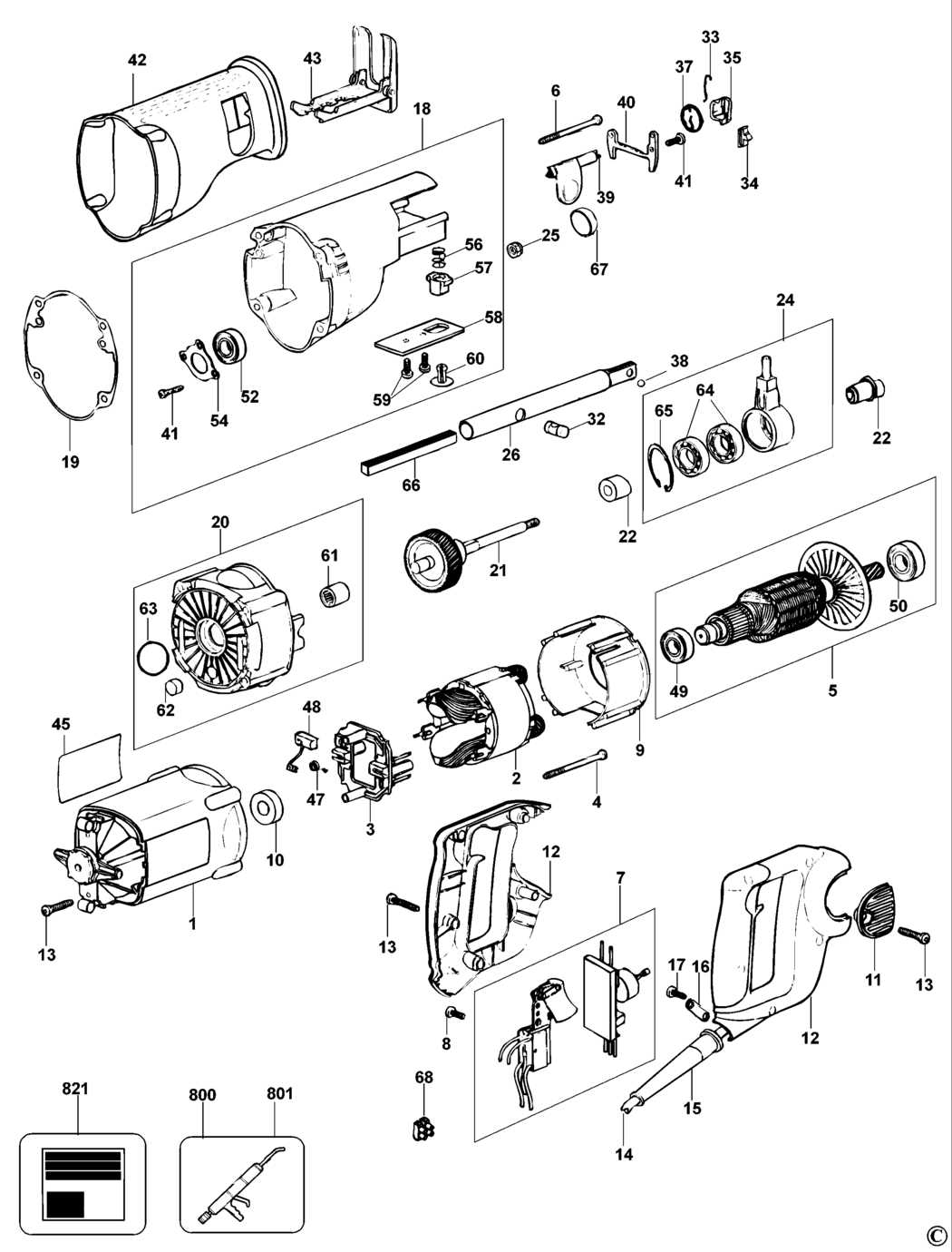 dewalt 20v sawzall parts diagram