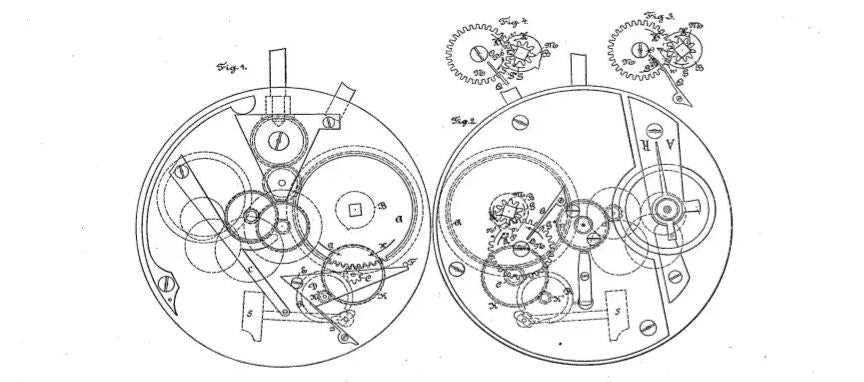 mechanical watch parts diagram